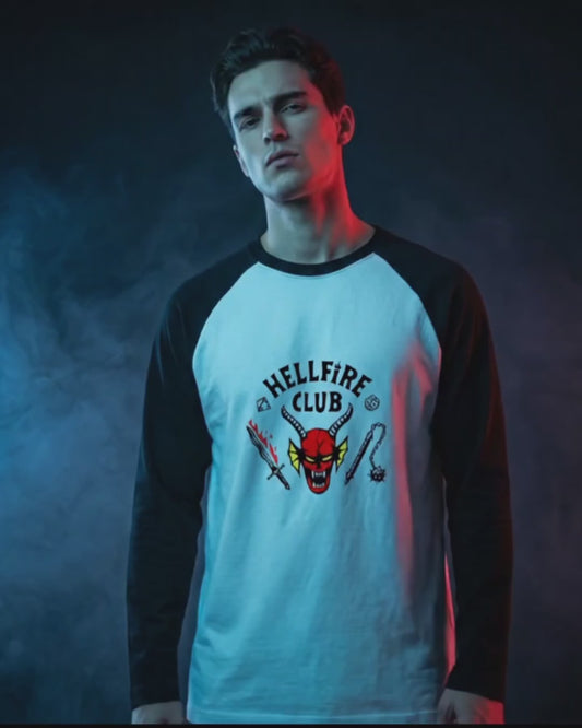 Stranger Things Hellfire club Unisex Raglan T-Shirt