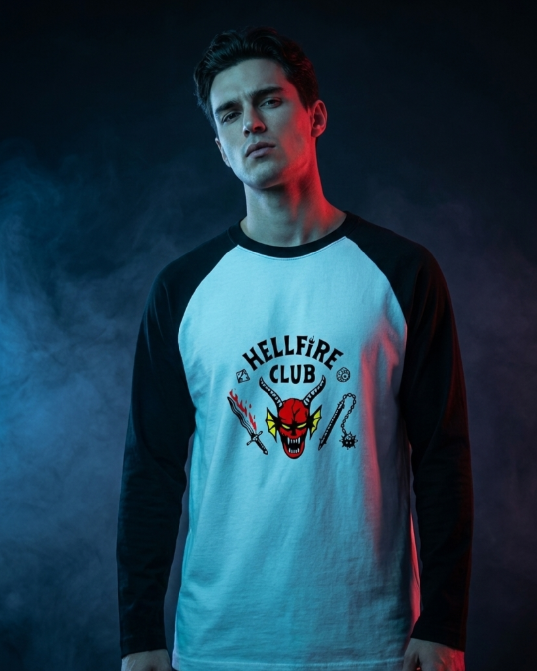 Stranger Things Hellfire club Unisex Raglan T-Shirt